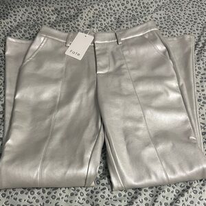 Fate Metallic Silver Trousers